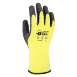 HANVO BJA0004 High Abrasion Resistant General Work Gloves, Crinkled Latex Palm Coating, 10 Gauge Polyester Lining, Oil & Water Resistant, Strong Grip