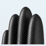 XYEHS DIA-G03 Diamond Textured Disposable Nitrile Industrial Safety Gloves, Industrial Grade, Chemical Resistant, Textured Fingertips, Surface-Chlorinated, Beaded Cuff, Powder Free, Latex Free - Image 2