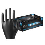 XYEHS DIA-G03 Diamond Textured Disposable Nitrile Industrial Safety Gloves, Industrial Grade, Chemical Resistant, Textured Fingertips, Surface-Chlorinated, Beaded Cuff, Powder Free, Latex Free