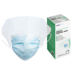 XYEHS KF-I P01(R) Type IIR Face Mask with Detachable Anti-Fog Eye Shield, Single Use, 3 Ply Disposable Medical Surgical Facial Mask, Filtration Efficiency ≥98%, Ear Loop, Hidden Bridge Crossbar, Non-Sterile