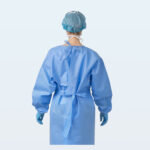 XYEHS KF-IG A01 Disposable Surgical Isolation Gown with Long Sleeves, SMS Non-Woven Fabric, Knitted Cuffs, Medical & Industrial PPE Protective Workwear - Image 2