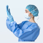 XYEHS KF-IG A01 Disposable Surgical Isolation Gown with Long Sleeves, SMS Non-Woven Fabric, Knitted Cuffs, Medical & Industrial PPE Protective Workwear - Image 3