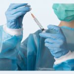 XYEHS KF-IG A02 Disposable Isolation Gown with Long Sleeves, PP&PE Coating Film, Elastic Knitted Cuffs, Waist & Neck Tie, Water & Blood Repellent, Impact Peneration Resistant - Image 3