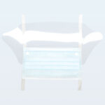 XYEHS KF-J P01(R) Type IIR Tie-On Face Mask with Detachable Anti-Fog Eye Shield, Single Use, 3 Ply Disposable Medical Surgical Facial Mask, Filtration Efficiency ≥98%, Adjustable Headband, Hidden Bridge Crossbar, Non-Sterile - Image 3