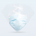 XYEHS KF-J P01(R) Type IIR Tie-On Face Mask with Detachable Anti-Fog Eye Shield, Single Use, 3 Ply Disposable Medical Surgical Facial Mask, Filtration Efficiency ≥98%, Adjustable Headband, Hidden Bridge Crossbar, Non-Sterile - Image 2