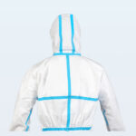 XYEHS KF-PC OS02 Disposable Protective Coverall PPE Suit with Hood, Sealed Tape, Front Zipper, Elastic Waist, Wrists and Ankles, Full Body Protective Clothing Apparel for Biohazard Chemical Protection - Image 2