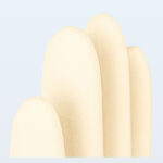 XYEHS KG-2101 Natural Latex Disposable Examination Gloves, Medical Grade, Textured Fingertips, Beaded Cuff, Water & Oil Repellent, Health Care - Image 2