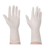 XYEHS KG-2201R 265mm 12mil Disposable Sterile and Clean-Room Latex Rubber Gloves, Class 100/ISO 5, Textured Finger & Palm, Beaded Cuff, Water & Oil Repellent