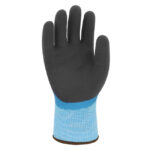 HANVO LKX9208 ANSI CUT A4 Dual Dipped Full Latex Coating Cut Resistant Winter Thermal Gloves, 13/10 Guage HPPE/Steel/Polyester/Acrylic Fleeced Liner, Sandy Latex Palm & Smooth Latex Coated - Image 2