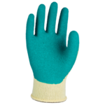 HANVO LN012 Rubber Latex Abrasion Resistant General Work Gloves, Anti-Slip & Water Resistant, Strong Grip, Wrinkled Latex Dipped Palm Coating, 10 Gauge Polycotton Lining - Image 2