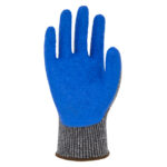 HANVO LN3248 ANSI CUT A4 Cut Resistant Safety Work Gloves, Crinkled Latex Rubber Palm Coating, 13 Gauge HPPE/Steel/Polyester/Spandex, Water & Oil Resistant, Abrasion Resistant, Strong Grip - Image 2