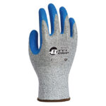 HANVO LN330-Blue ANSI CUT A2 Cut Resistant Safety Work Gloves, Crinkle Latex Rubber Dipped Palm Coating, 13 Gauge HPPE Lining, High Abrasion Resistant, Anti-Slip & Water Resistant, Strong Grip