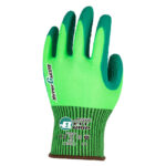 HANVO LN584 ANSI CUT A3 Cut Resistant Safety Work Gloves, Crinkle Latex Rubber Dipped Palm Coating, 15 Gauge HPPE/Glass Fibre/Polyester Lining, High Abrasion Resistant, Anti-Slip & Water Resistant, Strong Grip