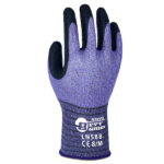 HANVO LN588 Rubber Latex High Abrasion Resistant General Work Gloves, Anti-Slip & Water Resistant, Strong Grip, Crinkle Latex Dipped Palm Coating, 15 Gauge Nylon/Spandex Lining