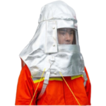 XYEHS LWS-018 Aluminized Heat Resistant Safety Hood, 1000°C Fireproof Anti Thermal Radiation Cover, Aluminium Foil Mask Face & Head Protection Apparel - Image 2