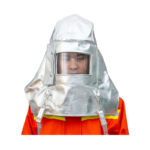 XYEHS LWS-018 Aluminized Heat Resistant Safety Hood, 1000°C Fireproof Anti Thermal Radiation Cover, Aluminium Foil Mask Face & Head Protection Apparel
