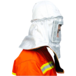 XYEHS LWS-019 Aluminized Heat Resistant Safety Hood with Built-In Hard Hat, 1000°C Fireproof Anti Thermal Radiation Cover, Aramid Lining, Flame Retardant Aluminium Foil Mask Protection Apparel - Image 3