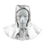 XYEHS LWS-020 Aluminized Heat Resistant Safety Hood with Velcro, 1000°C Fireproof Anti Thermal Radiation Cover, Aluminium Foil Head Protection Apparel