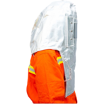 XYEHS LWS-021 Aluminized Heat Resistant Safety Hood with Reinforced & Chrome Plated Face Screen, 1000°C Fireproof Anti Thermal Radiation Cover, Extended Aluminium Foil Protection Apparel - Image 3