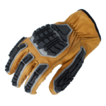 INXS MAC285K1 Cut & Impact Resistant Safety Work Gloves, Mechanical Gloves, Goatskin External Shell, TPR Full Finger & Knuckle, Composite Lining