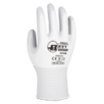 HANVO NE303 High Abrasion Resistant General Work Gloves, Anti-Slip & Water Resistant, Strong Grip, Flate Nitrile Dipped Palm Coating, 13 Gauge Polyester Lining