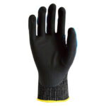 HANVO NJ3150SG ANSI CUT A4 Cut & Impact Resistant Mechanical Work Gloves, 13 Guage HPPE/Glass Fiber/Steel/Polyester Liner, Micro Foam Nitrile Palm Coated, PVC Full Finger & Knuckle, Reinforced Thumb Crotch - Image 2