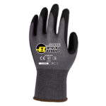 HANVO NJ509D Breathable & High Abrasion Resistant Work Gloves, Micro-Foam Nitrile Dipped Palm Coating, 15 Gauge Nylon/Spandex/Carbon Filament Lining, Touchscreen, Anti-Slip & Water Resistant, Strong Grip
