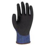 HANVO NJ584Q ANSI CUT A3 HPPE/Glass Fiber Cut Resistant Work Gloves, Abrasion Resistant, Oil Repellent, Nitrile Palm Coated, Reinforced Thumb Crotch, 15 Gauge Shell - Image 3