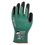 HANVO NJ8178Q ANSI CUT A3 Cut Resistant Work Gloves, 15 Gauge HPPE/Glass Fiber/Polyester Liner, Micro-Foam Nitrile Palm Coated, Reinforced Thumb Crotch, Abrasion Resistant, Oil Repellent