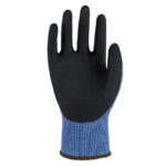 HANVO NJ8183Q ANSI CUT A4 Cut Resistant Work Gloves, 18 Gauge HPPE/Glass Fiber/Polyester Liner, Micro-Foam Nitrile Palm Coated, Reinforced Thumb Crotch, Abrasion Resistant, Oil Repellent - Image 2