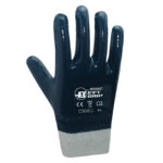 HANVO NK424 Fully Nitrile Coated Chemical Resistant Gloves, Cotton Flannel Liner, Oil & Water Resistant, Elastic Knitted Cuff, Comfort & Secure Fit