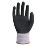 HANVO NX506 General Work Gloves, Abrasion Resistant, Oil Repellent, Sandy Nitrile Palm Coated, Reinforced 15 Gauge Nylon & Spandex Shell - Image 2