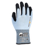 HANVO NXC3150 ANSI CUT A4 Cut Resistant Work Gloves, 13 Guage HPPE/Glass Fiber/Steel/Polyester Liner, Nitrile Palm Coated, Abrasion Resistant, Oil Repellent