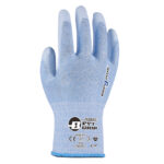 HANVO PE3145 ANSI CUT A2 13 Gauge HPPE/Glass Fibre Cut Resistant Work Gloves, Abrasion Resistant, PU Palm Coated