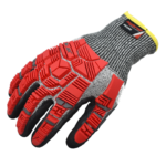 INXS TPRB082 Cut & Impact Resistant Safety Work Gloves, Mechanical Gloves, Sandy Nitrile Dipped Coating Palm, TPR Full Finger & Knuckle, 13 Gauge Composite Knitted, Touchscreen