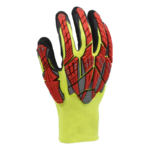 INXS TPRP005 High Visibility Impact Resistant Safety Work Gloves, High Abrasion Resistant, Sandy Nitrile Dipped Coating Palm, Multiflex V2 Finger & Knuckle, 13 Gauge Knitted, Wet & Oily Grip - Image 3