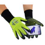 WonderGrip WG-1855HYS High Dexterity Abrasion Resistant General Work Gloves, Nitrile Dipped Palm with Dots, 18 Gauge Polyester & Spandex Shell, Touchscceen Forefinger, Great Grip - Image 3