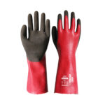 WonderGrip WG-328L 30cm Extended Full Coating 3-Layer Rubber Latex Gardening Work Gloves, Anti-Slip & Water Resistant & Chemical Resistant, 18 Gauge Nylon & Spandex Lining
