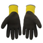 WonderGrip WG-338W Full Coating Dual Rubber Latex General Work Gloves, Anti-Slip & Water Resistant, -10℃ Low Temperature Protection, Flat Latex Knuckle, Sandy Latex Palm, Acrylic Fiber Lining - Image 3