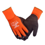 WonderGrip WG-338 Full Coating Dual Rubber Latex General Work Gloves, Anti-Slip & Water Resistant, -30 ℃ Low Temperature Protection, Flat Latex Knuckle, Sandy Latex Palm, 13 Guage Acrylic Fiber Lining
