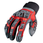 INXS X-001 Impact Resistant Safety Work Gloves, Ultra-High Abrasion Mechanical Gloves, Breathable Back, Microfiber Palm with Raised PVC Dots, TPR Full Finger & Knuckle