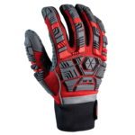 INXS X-001 Impact Resistant Safety Work Gloves, Ultra-High Abrasion Mechanical Gloves, Breathable Back, Microfiber Palm with Raised PVC Dots, TPR Full Finger & Knuckle - Image 3