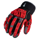 INXS X-007 Winter Impact Resistant Safety Work Gloves, Goat Skin Palm, Waterproof Fleece Mechanical Gloves, Reinforced Palm & Finger Tips, TPR Full Finger & Knuckle