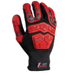 INXS X-009 Impact Protection Safety Work Gloves, Heat/Fire/Cut Resistant Mechanical Gloves, Neoprene Dipped Coating Palm, 10 Gauge Aramid/Carbon Knitted, TPR Full Finger & Knuckle - Image 3