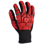 INXS X-011 Impact Protection Safety Work Gloves, Cut/Puncture Resistant Mechanical Gloves, Nitrile Dipped Coating Palm, 13 Composite Knitted, TPR Full Finger & Knuckle - Image 3