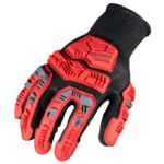 INXS X-012 Impact Protection Safety Work Gloves, Cut/Puncture Resistant Mechanical Gloves, Nitrile Dipped Coating Palm, 13 Composite Knitted, TPR Full Finger & Knuckle