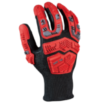 INXS X-012 Impact Protection Safety Work Gloves, Cut/Puncture Resistant Mechanical Gloves, Nitrile Dipped Coating Palm, 13 Composite Knitted, TPR Full Finger & Knuckle - Image 3