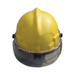 XYEHS XF-LWS-017 Firefighter Helmet with Lamp, Rescue Anti-Impact Fire Fighter Protection Hard Hat, Heat-Resistant PEI Shell, PC Face Screen, Aluminum Shawl