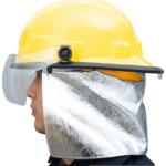 XYEHS XF-LWS-017 Firefighter Helmet with Lamp, Rescue Anti-Impact Fire Fighter Protection Hard Hat, Heat-Resistant PEI Shell, PC Face Screen, Aluminum Shawl - Image 3