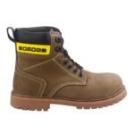 XYEHS XU2027 Nubuck Leather Insulated Safety Work Boots, Impact Resistant Toe Cap, Puncture Resistant Footwear, Tactical Work Boots,  Non-Slip Rubber Outsole - Image 5